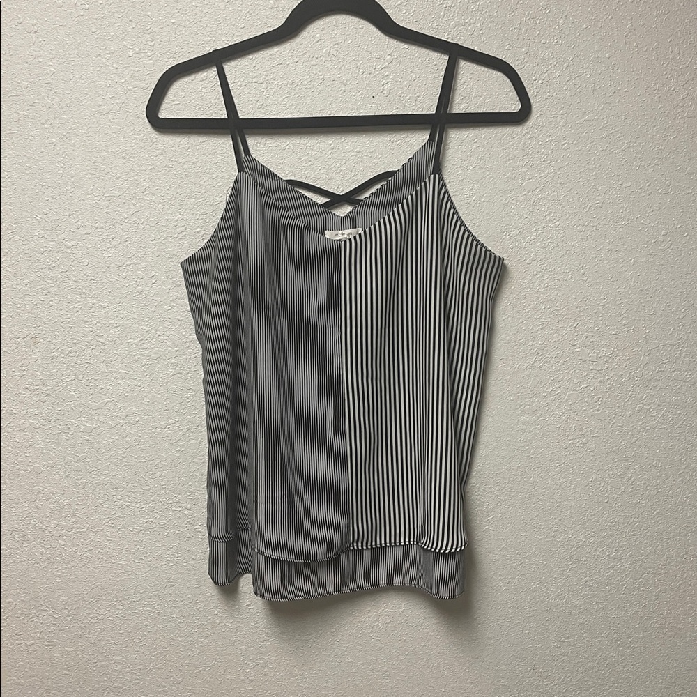 Maurices Black and White Striped Camisole